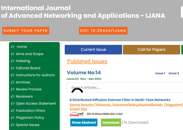 International Journal of Advanced Networking and Applications - IJANA